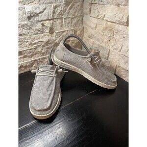 Hey Dude Wendy Sox Women's Shoes Size 8 Stone Gray Slip On Casual Loafers